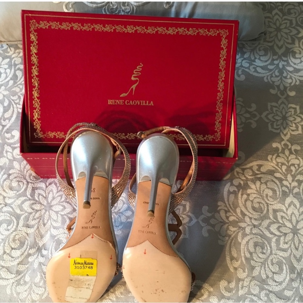 Rene Caovilla rose gold sandals - Picture 3 of 4